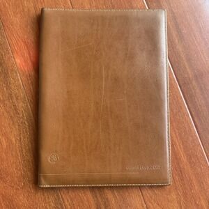 General Electric Promotional Padfolio Notepad Holder Brown Leather Vintage 1991
